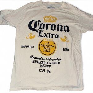 Corona Extra Cream Tee with Gold and Black Accents